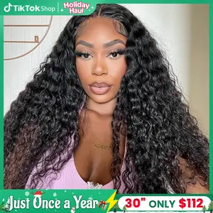 Bling Hair Deep Wave Lace Frontal Wigs 13x6 13x4 Hd Transparent Lace Frontal Human Hair Wigs For Women Curly Wave Human Hair Lace Front Wigs 180% Density TikTokShopHolidayHaul