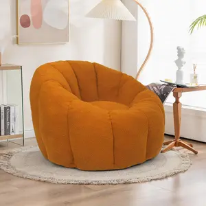 Bean Bag Chair Lazy Sofa Large Beanbag Chairs with Filling, Bean Bag Chair with Filler, Stuffed Beanbag Chairs for Living Room, Teddy Fabric