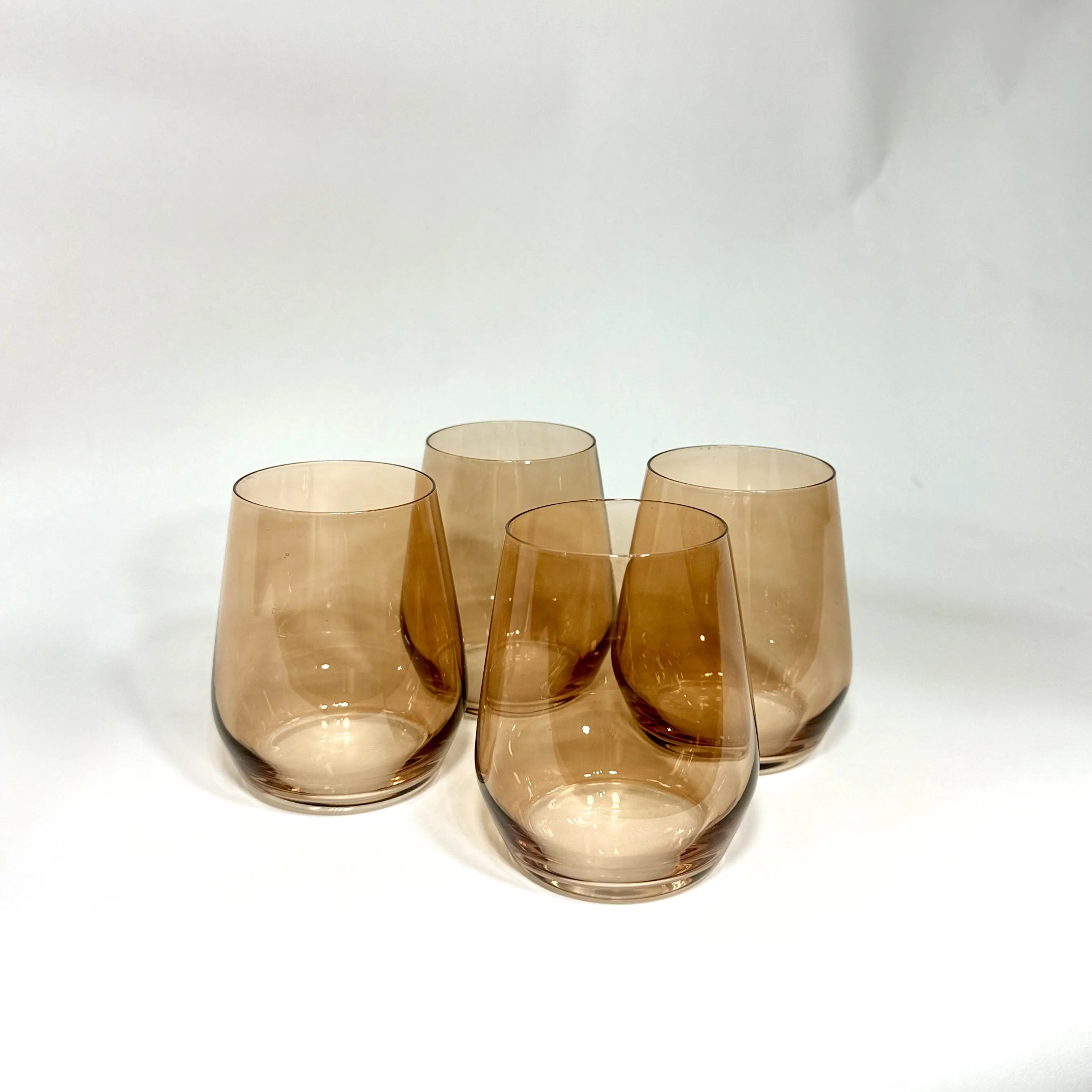 Brown Sugar - Stemless Colored Wine Glasses