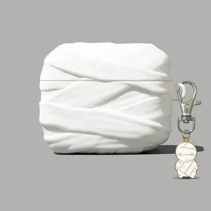 Cute Cartoon Plaster Mummy AirPods Case, Apple Wireless Bluetooth-compatible Earphone Cover, Silicone Soft Shell, Airpods Pro 1/2/3 Generation, Protection