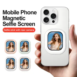 JOYTUTUS Vlog Selfie Mini Monitor Screen Magnetic Back Camera Monitor for iPhone & Android, Wireless Camera Selfie Mirroring with 164FT Range Bluetooth Remote, Built in Speaker for Vlog Live Stream TikTok YouTube Instagram