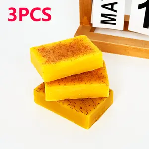 3PCS Turmeric Soap,Deep cleansingSoap,Moisturizing Soap For Face &Body,Body wash & Soap For Women& Men