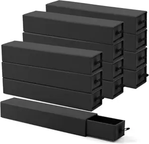 Lainrrew Jewelry Gift Box, Luxury 12-Pack Jewelry Gift Box Velvet-Lined, Compact Drawer Style for Earrings & Rings, Stylish Necklace Bracelet Organizer, 8.3x1.8x1.4 Inches