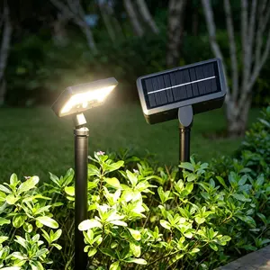 Solar & USB Dual Charging Pathway Lights, 92 LED Super Bright Motion Sensor, Ip65 Waterproof, 1200mah Solar Powered, Yard, Lawn, Driveway, Solar Garden Light