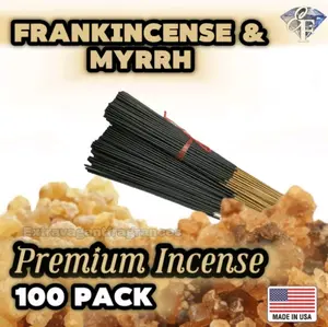 Frankincense & Myrrh Premium handcrafted Incense Sticks 100 Pack Aroma