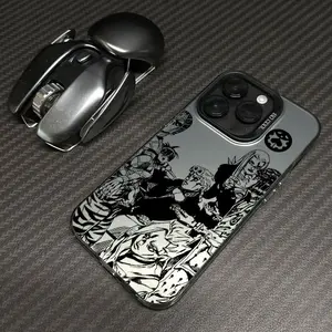 J-JoJos Bizarre Adventure Phone Case for iPhone 17 Air 16 15 14 13 12 11 Pro Max Plus Personalized Colorful TPU Full Coverage  Cartoon Design