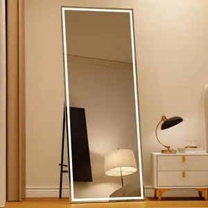 Full Length LED Mirror 71"x28" with 3 Lighting Modes White Neutral Warm Dimmable for Bedroom Bathroom Decor Safety Reflection