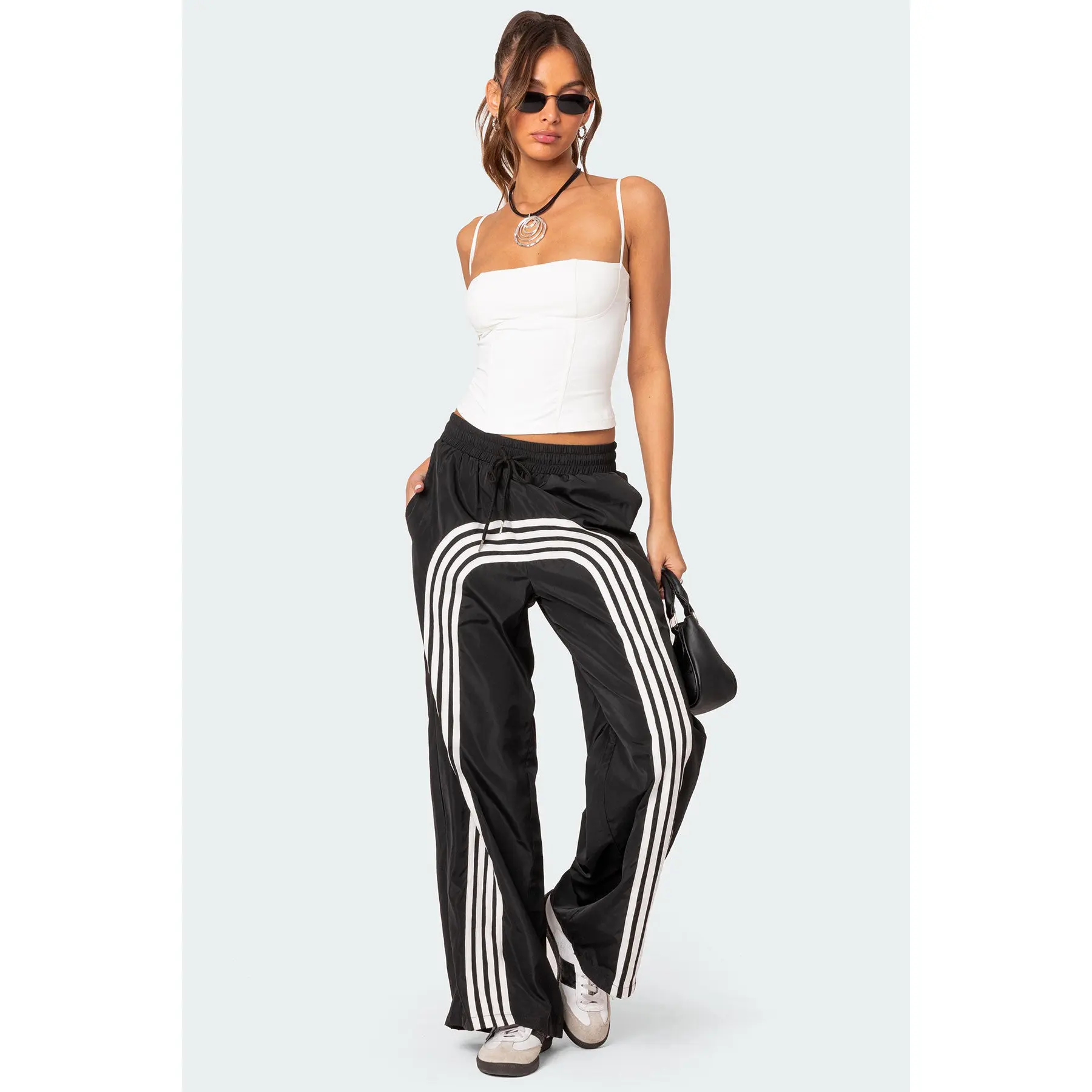 Wilda Striped Nylon Track Pants