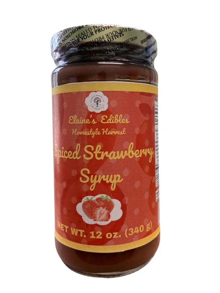 Spiced Strawberry Syrup, Pantry Food Fruit Beverage Mix