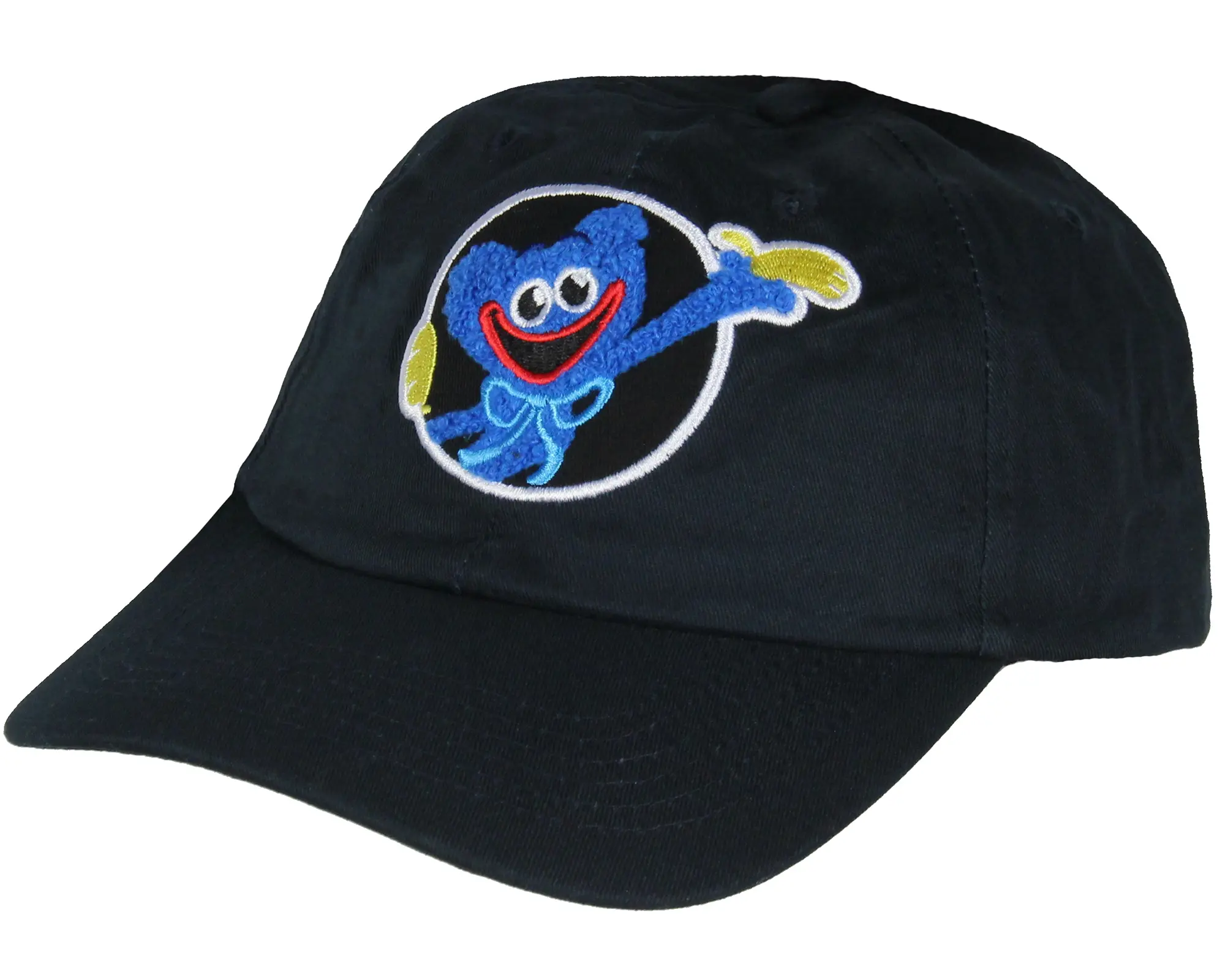 Poppy Playtime Hat Huggy Raised Embroidery Adjustable Dad Hat Cap for Men and Women, Embroidered Hat, Breathable Fabric