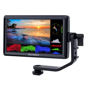 FEELWORLD FW568 V3 6 inch DSLR Camera Field Monitor with Waveform LUTs Video Peaking Focus Assist 1920x1080 IPS with 4K HDMI 8.4V DC Input Output