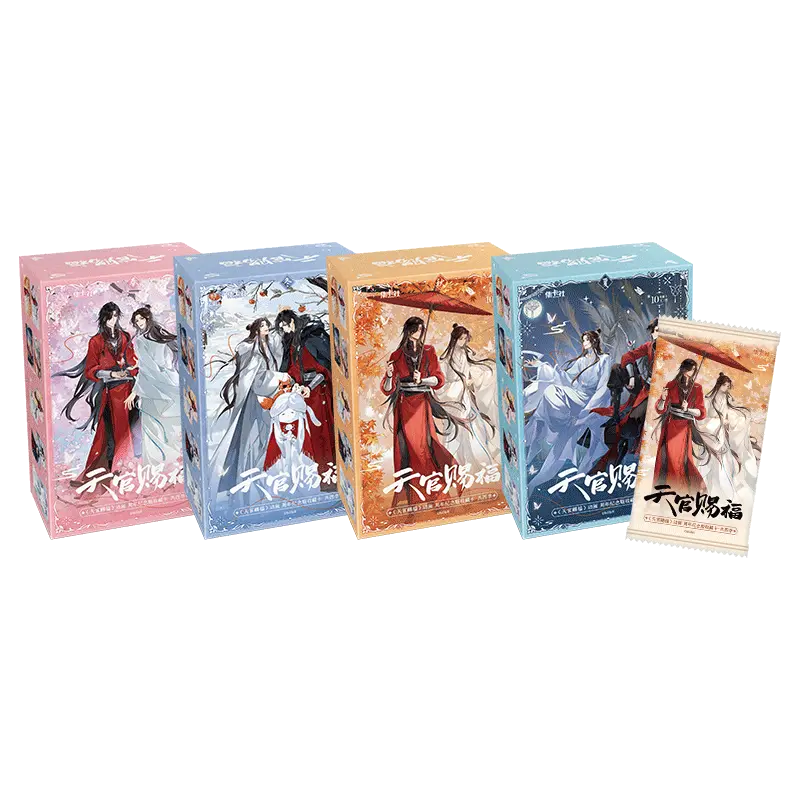 CARDFUN Heaven Official's Blessing TGCF Xie Lian Trading Cards Four Seasons 10 Packs Official Anime TCG CCG Collectible Card--New Version Booster Packs