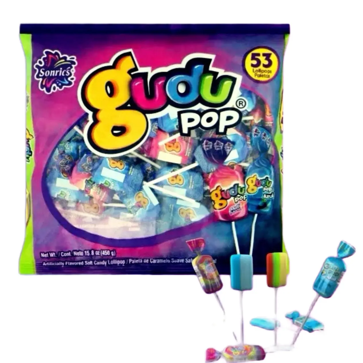 Gudu Pop Paletas - Taffy Mexican Lollipops Snack Candy