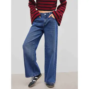 Cider [size 0-26] Denim Mid Rise Fire Embroidery Pocket Belted Straight Leg Jeans Dealsforyou