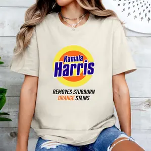 Ka.mala Ha.rris Funny shirt, Removes Stu.bborn Orange Stains Parody Crewneck Sweatshirt