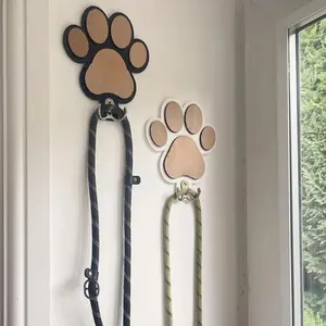 Beech Wooden Wall Hook for Dog Leash Holder, Cartoon Design, Durable & Stylish Pet Accessory, Perfect for Home Organization & Leash Storage Decoration