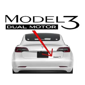 Trunk Door Fender Vinyl Decal / Sticker for Tesla Model 3 S Y X Performance Dual Motor