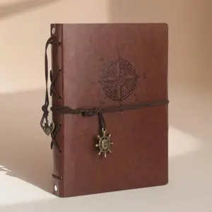 Vintage Leather Cover Notebook, A6 Portable Tearable Notebook, Multi-purpose Business Office Learning Writing Experience Diary Book
