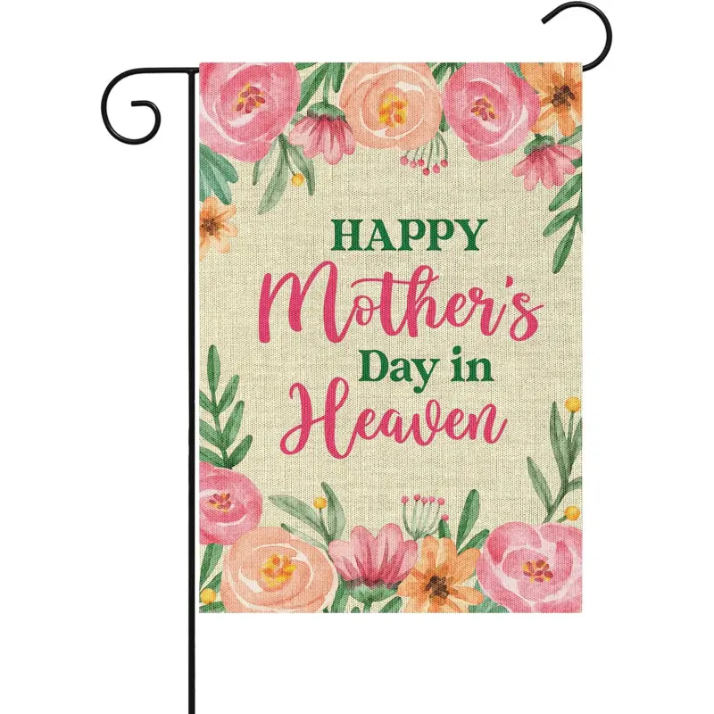 1pc 160g 12x18in Rectangular Eco-Friendly All-Seasons Decorative Flag - Mother's Day Garden Decor, Porch Decor, Machine Washable with Do Not Bleach/Soak Long/Exceed 45°C Washing Liquid Temp Notes, Gift for Colleagues' Moms