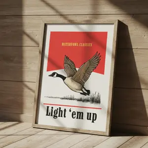 Vintage Canada Goose Art Print | Waterfowl Hunting Décor
