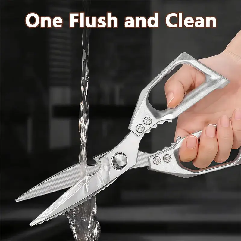 Stainless Steel Kitchen Scissors Set, Multi-Functional Food Cutting Shears for Vegetables, Meat, Fish, Durable Kitchen Tools, 1/2/3 Pieces