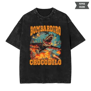 Bombardiro Crocodilo T-Shirt, Crocodile Strike Tee, Bombardiro Battle Shirt, Streetwear Shirt, Vintage Tee, Unisex Gift For Menswear Womenswear Streetwear
