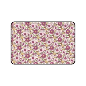 Floral Desk Mat - 100% Neoprene, Vibrant Colors, Non-Slip Bottom, Cute Office Supplies for Work