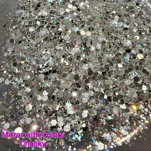 Mirror with Colors Glitter