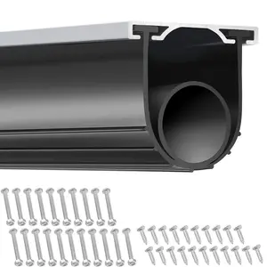 Summervibes VEVOR Garage Door Seals Bottom Rubber, U Shape+O Ring Garage Door Weather Stripping, Universal Weatherproof Threshold Buffering Sealing Rubber, 5/16 inch T-ends and 3 3/4 inch Width (20 Ft, Black)VEVOR Super Brand Day