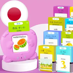 Bilingual English Flash Cards - Japanese Talking Flash Cards, 510 Sight Words 31 Themes, Pocket Speech for Toddlers 3-12, Autism Sensory Toys, Preschool Learning Activity (Japanese, Pink)