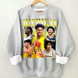 Michigan Basketball Vintage Sweatshirt, Yaxel Lendeborg Morez Johnson Jr. Shirt, Game Day Retro 90s Shirt