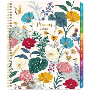 2025 Planner - 2025 Weekly & Monthly Planner, Jan.2025 - Dec.2025, Calendar/Planner 2025, 9” × 11”, Back Pocket, Colorful Tabs,Twin-wire Binding