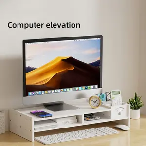 Desk Pad Computer Monitor Riser Stand, Office Dormitory Laptop Elevator Organizer, Storage Box for Enhanced Workspace Efficiency, PC Stand