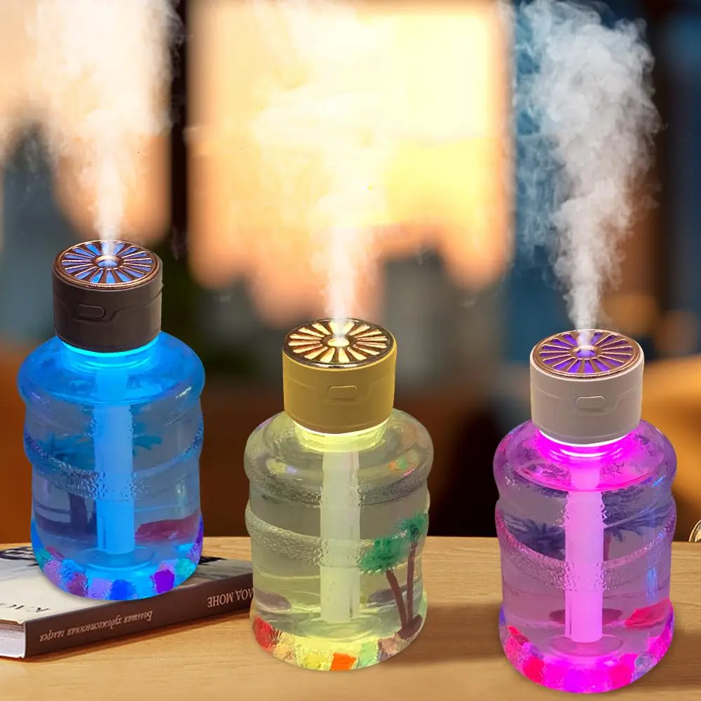 500ML Mini Humidifier, USB Powered Air Humidifier with Colorful Light, Desktop Air Humidifier for Home Office Car Use, Home Travel Humidifier, USB Humidifier Machine