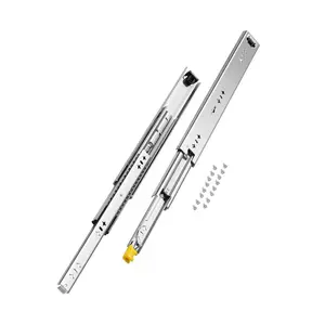 summervibes 18-in Heavy-Duty Locking Drawer Slides, 1 Pair Side-Mount Ball Bearing Drawer Slides, 3-Fold Full Extension with 250lbs Load Capacity