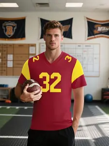 Classic American Football Jersey - Size 32 Simpson /, Sporty Style, Loose-Fitting, All Seasons, H Type Silhouette, Jersey Shirts
