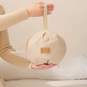 1 pc underwear and sock storage bag - polyester fiber travel storage bag with zipper closure, portable design, travel bag organizer, Travel Organization Pouch, suitable for underwear - Compact, minimalist style, soft texture, travel storage bag