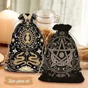 2pcs Tarot Card Party Drawstring Gift Bags Tarot Card Protection Drawstring Bags Dice Storage Bags Card & Jewelry Bags Gift Bags