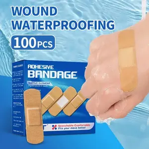 100-500pcs Waterproof Breathable | Bandages Rewoven Fabric Bandages | Breathable Waterproof | Infection Protection ~1x3 Inches for Home/Kids