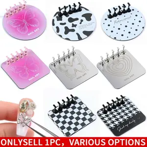 5pcs Chess Magnetic Nail Holder Acrylic Nail Tips Practice Display Stand Showing Shelf Gel Polish Display Stand Nail Art Manicure Tools