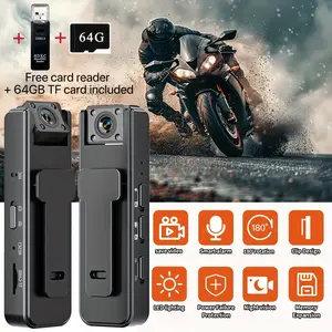 [HD Mini Camera] 1080P HD Mini Camera with Infrared Night Vision, Portable Digital Video Recorder, Body Camera for Various Scenes, Outdoor Small Camera, 180° Wide Angle Lens, 180° Infrared Lens, USB Charging, TF Card Storage, Avi File Format