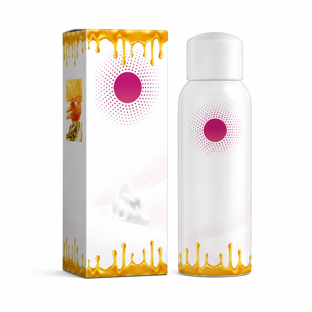 Honey Hair Removal Spray: Quickly removes hair fromunderarms, gently shrinks pores, and leaves skin smooth andrefined.（New and old packaging will be sent randomly.）