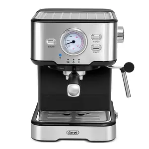 【Springtok】Gevi Compact Espresso Coffee Machine | High-Pressure Automatic with Milk Frother | Cappuccino & Latte Maker | Perfect Gift for Coffee Lovers, Dad & Mom