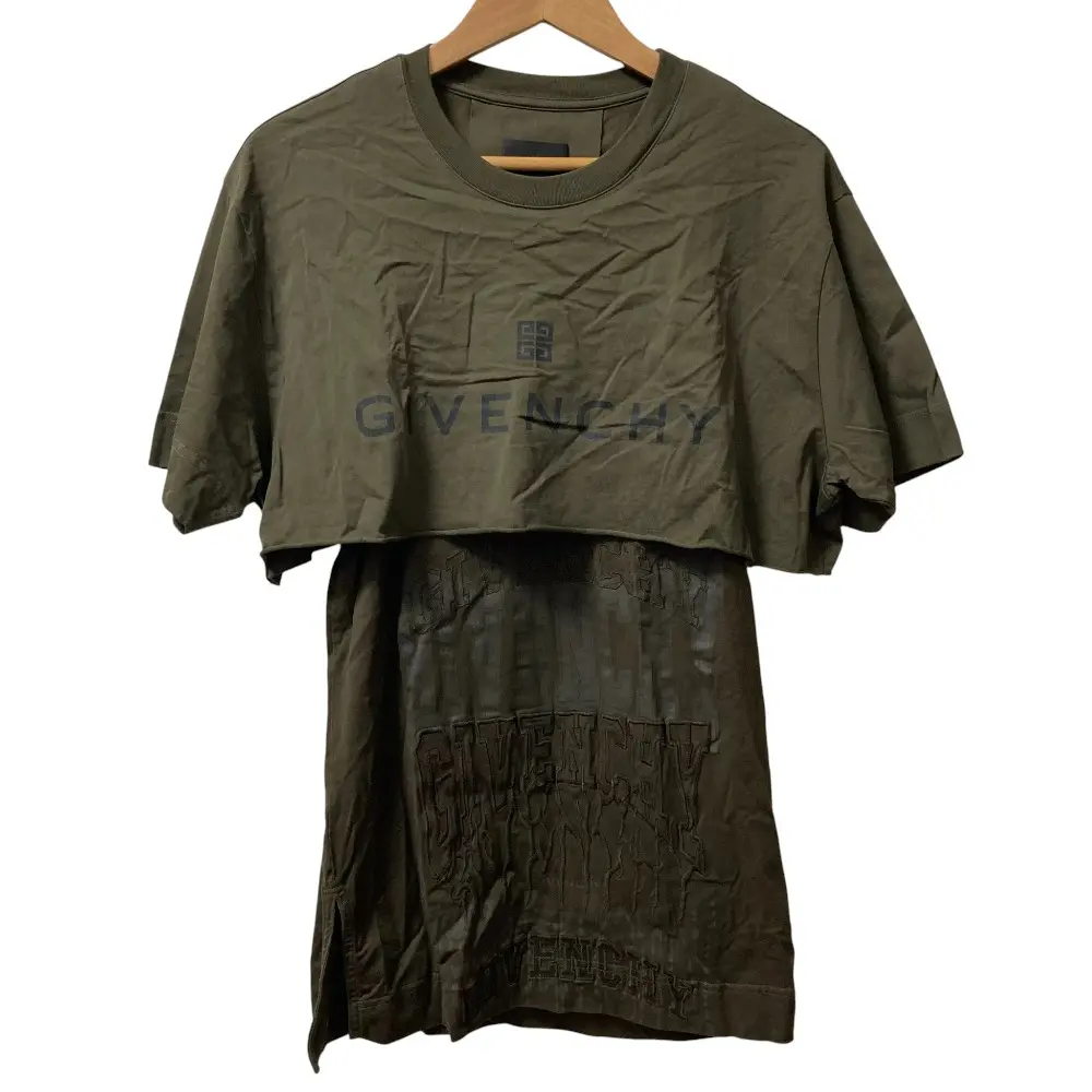 Pre-owned GIVENCHY Cotton Small Leather Goods Layered Graphic T Shirt