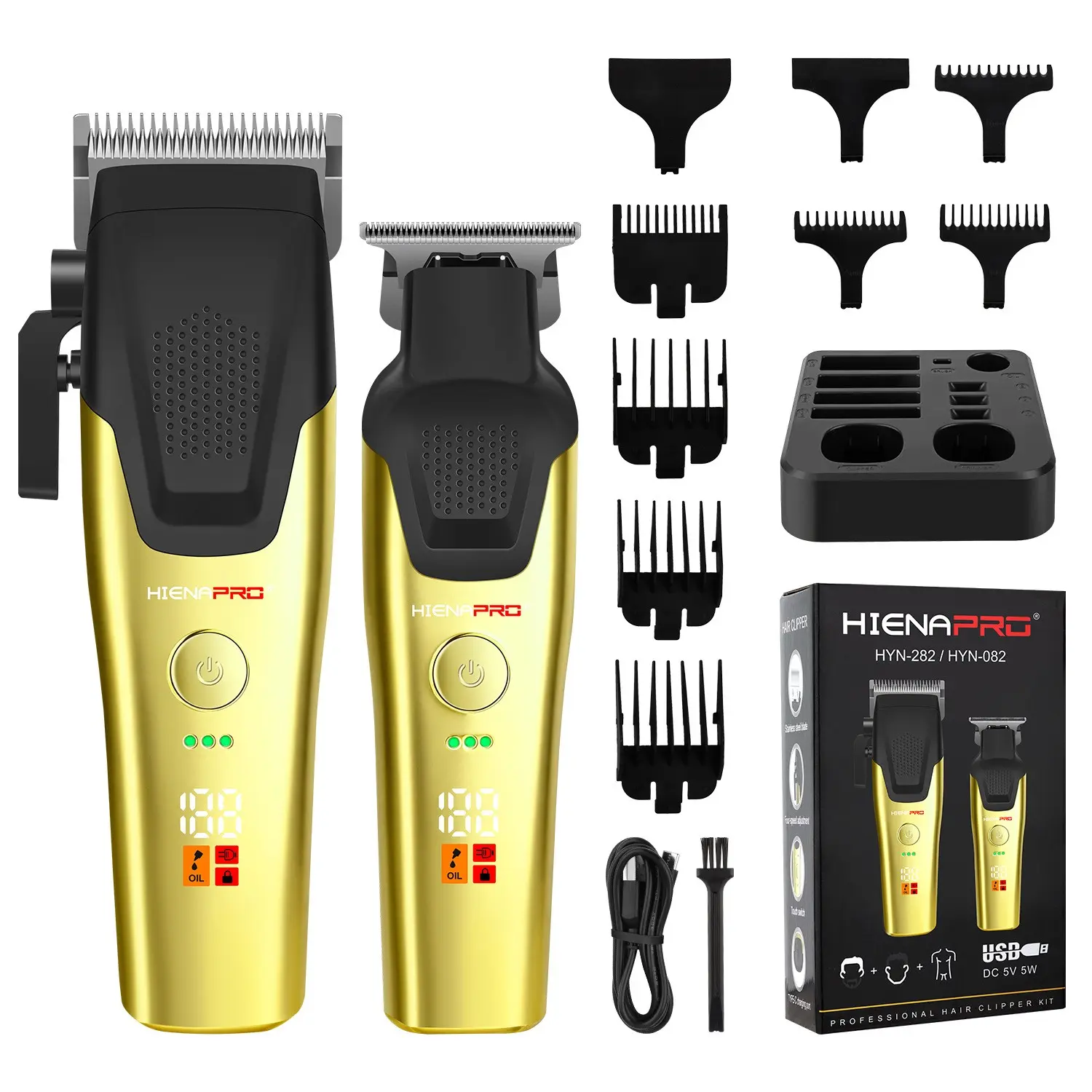 New hair clipper suit, two-piece, multifunctional haircut, men's intelligent digital hair clipper suit, suitable for home and salon, tricolor optional, men's gift, Valentine's Day, Cordless Hair Cutting, Barber Clipper, Hair Clippers Set