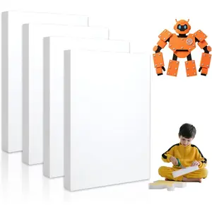 High Density XPS Foam Board 4 Pack 15.6x11.7x0.79in Polystyrene Craft Foam Sheets Rigid and Easy to Shape for DIY Modeling Art Projects Party Decoration Cosplay Prop Production Carve Heat Insulation