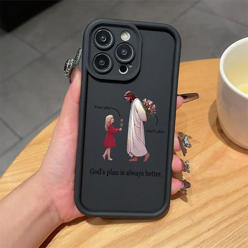 Phone case: High Bamboo Black Minimalist Slogan  Girl Tulip Flower Pattern TPU Shockproof Full Coverage Precise Protection Case Compatible with Apple iPhone 6/7/8/X/Xs/Xr/Xs Max/11/12/13/14/15/16 Pro Max