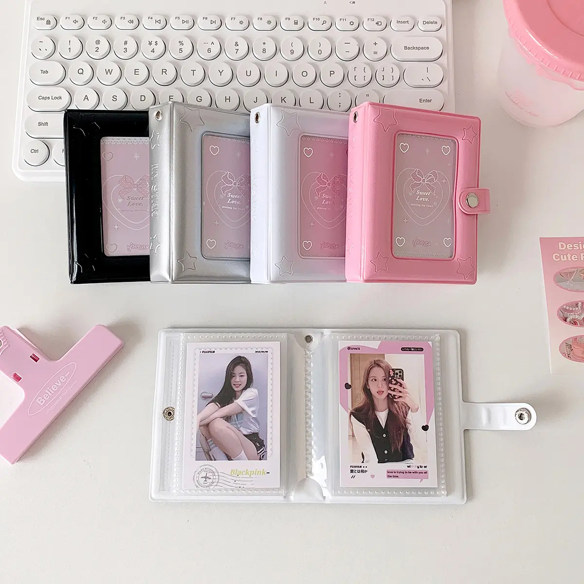 3-inch Kpop Photo Album Polaroid Photocard Binder With 40 Pockets Mini Storage Book