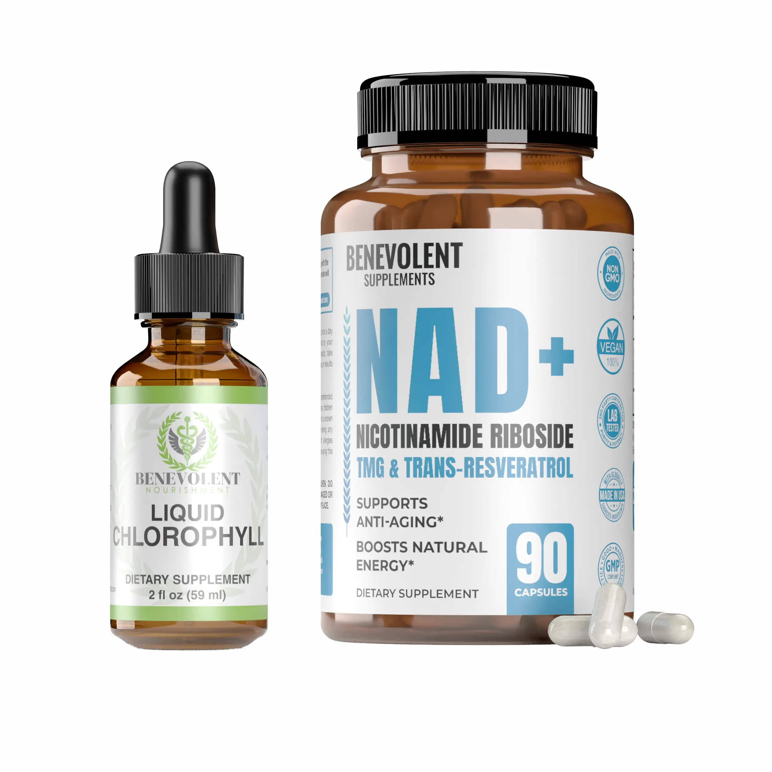 Wellness Pack, Liquid Chlorophyll & NAD+ Bundle