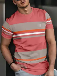 Men's Stretch Polyester T-Shirt, Modern Formal & Casual Shirt, Breathable Quick-Dry Office Party Daily Wear